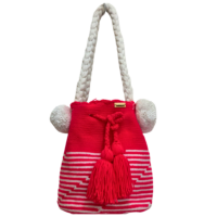 Mochila wayuu con trenza