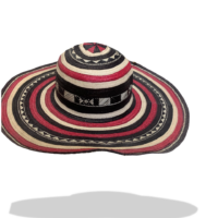Sombrero fino vueltiao 15 pies rojo
